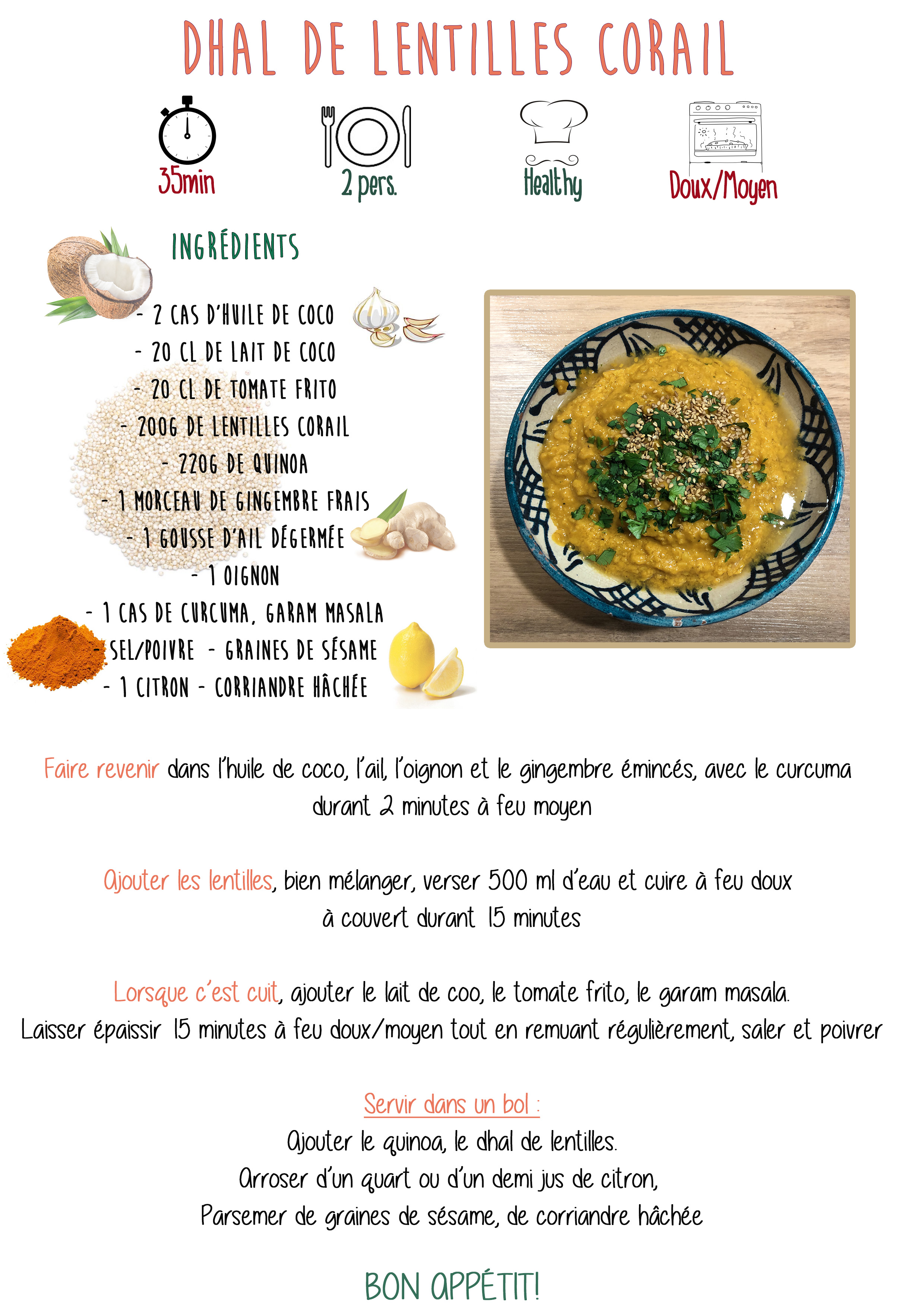dhal de lentilles
