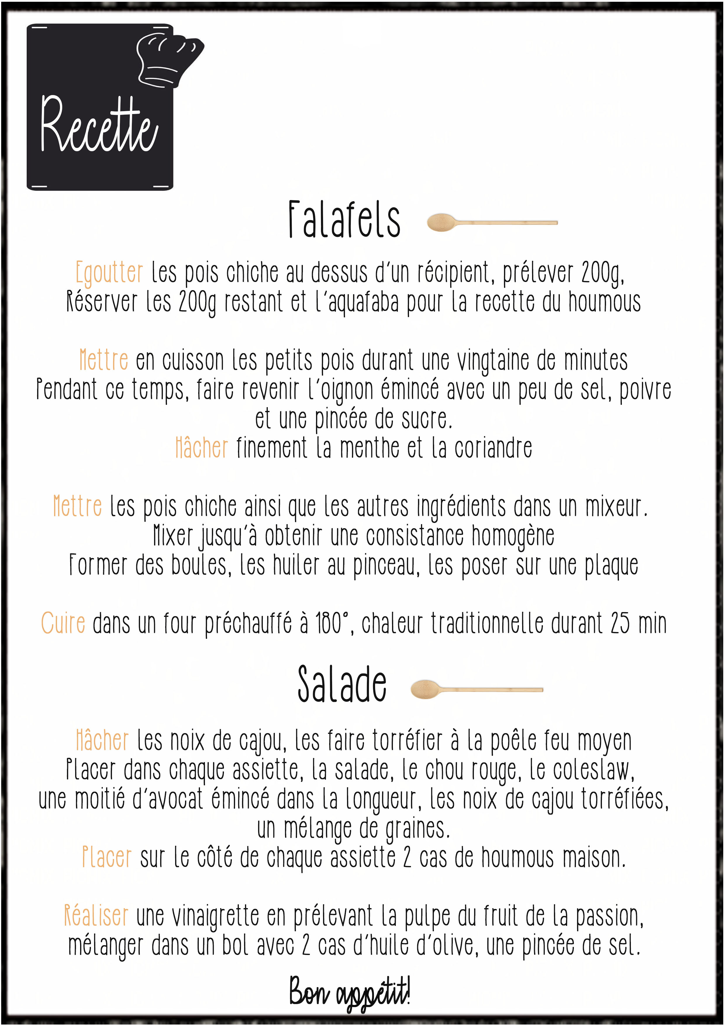 Falafels Salad recette